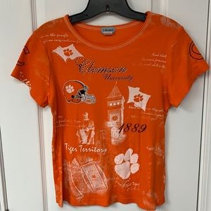 Ladies Clemson Tigers 1/4 Sleeve Top Size Small